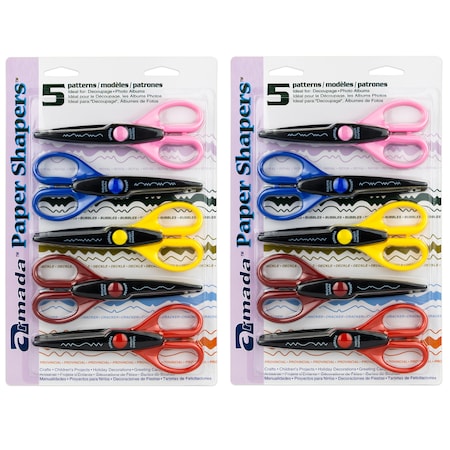 Hygloss Products Paper Shapers Decorative Scissors Set 2, 5 Per Set, PK2 7006C-2
